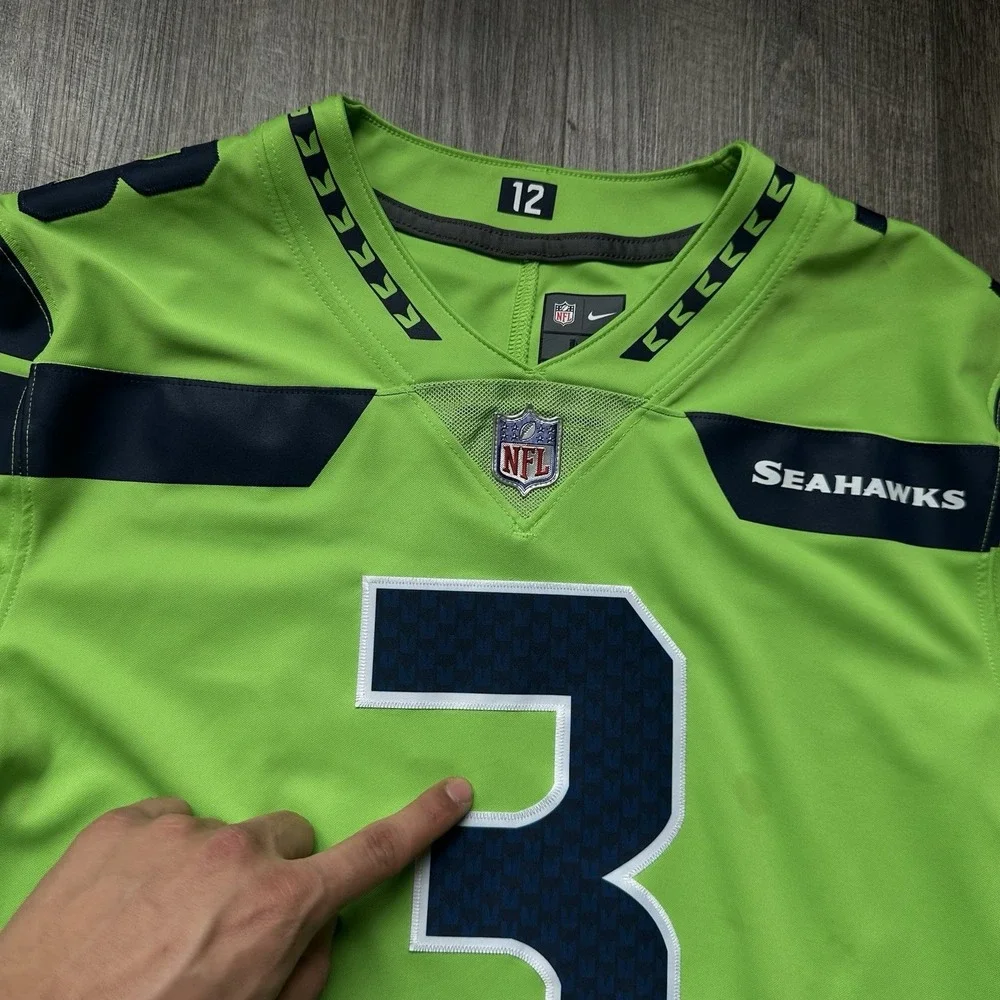 NWT Nike Vapor Seattle Seahawks #3 Russell Wilson NFL Authentic Jersey‎ 40/M
